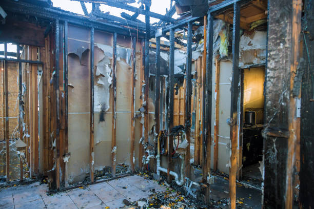 Professional Fire Board Up technician working in North Port, FL